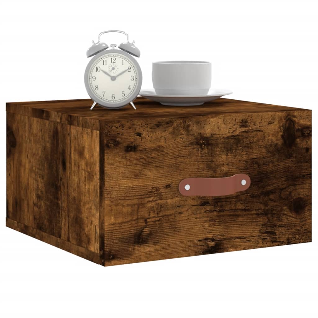 Wall night tables 2 UDS color oak smoked 35x35x20 cm