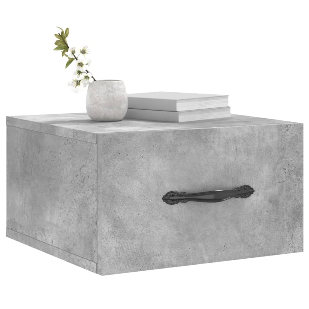 Wall night tables 2 UDs Gray Color Concrete 35x35x20 cm