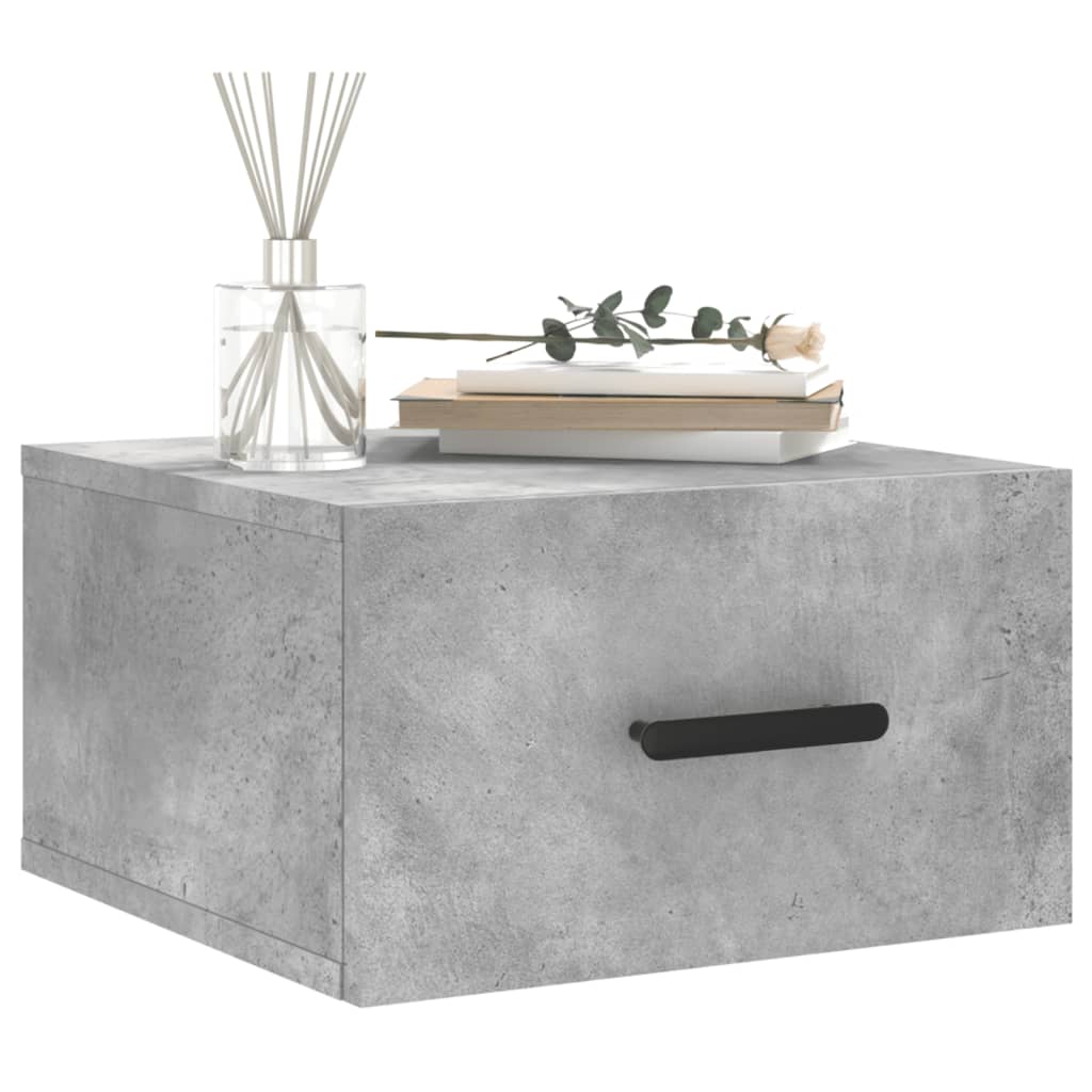 Wall night tables 2 UDs Gray Color Concrete 35x35x20 cm