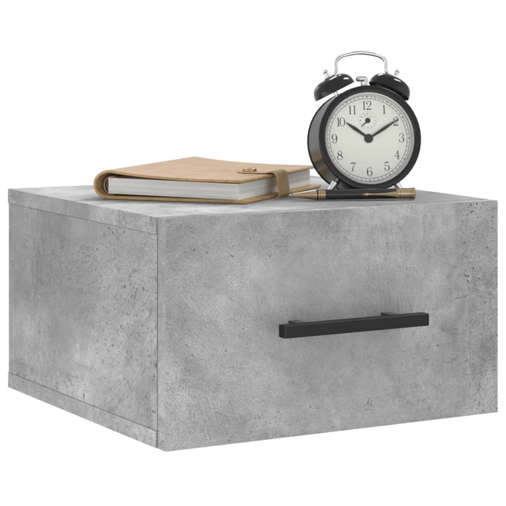 Wall night tables 2 UDs Gray Color Concrete 35x35x20 cm