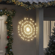Luces de navidad de estrellas 8 uds 140 led blanco cálido 17 cm v1290 Vetonek