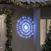 Luces de navidad de estrellas 8 uds 140 led blanco frío 17 cm v1313 Vetonek