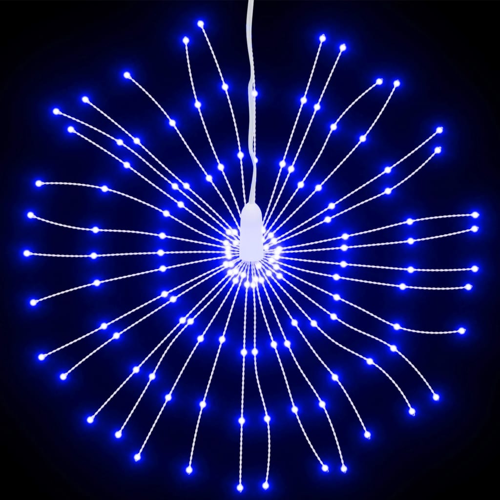 Luces de navidad de estrellas 2 uds 140 led azul 17 cm v1320 Vetonek