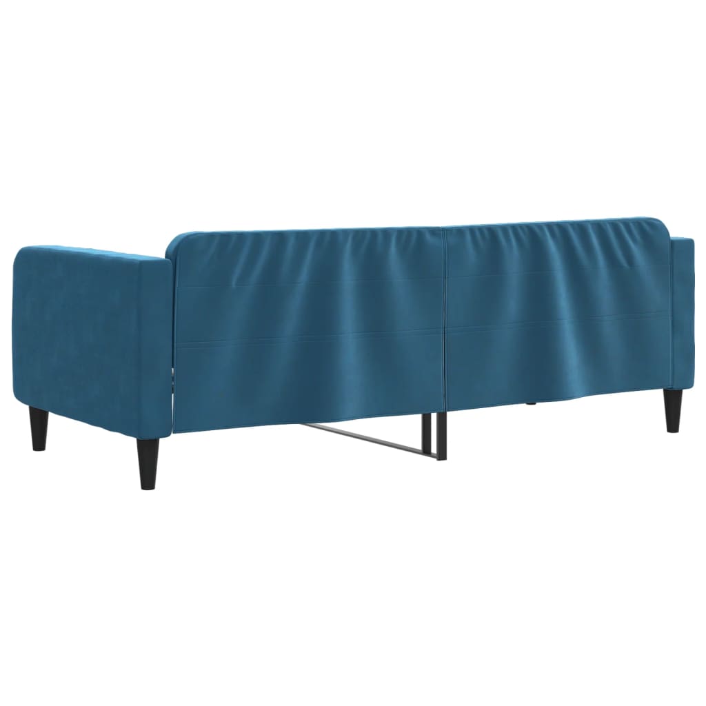 Sofá cama sin colchón terciopelo azul 90x200 cm vidaXL