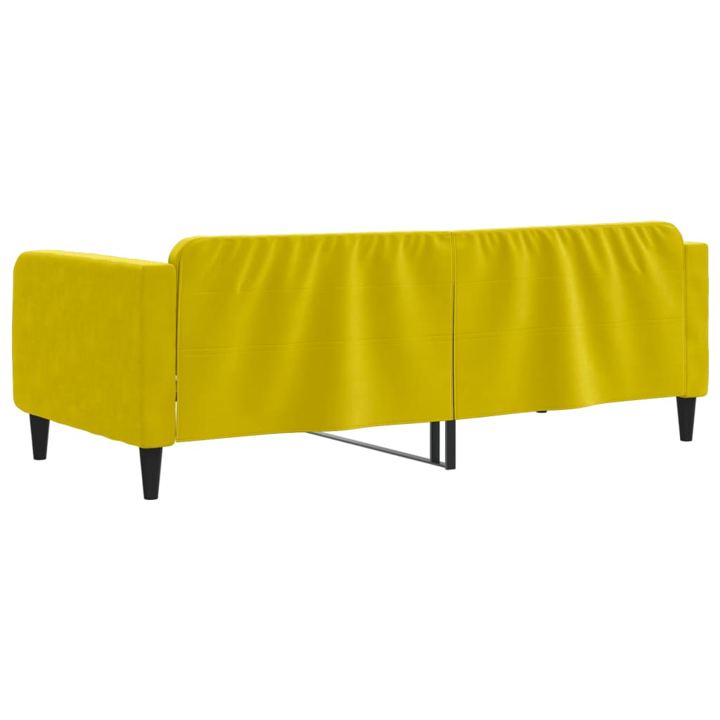 Sofá cama sin colchón terciopelo amarillo 90x200 cm vidaXL