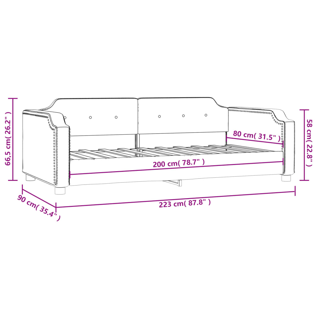 Sofa ohea koltxoi kremarik gabe 80x200 cm