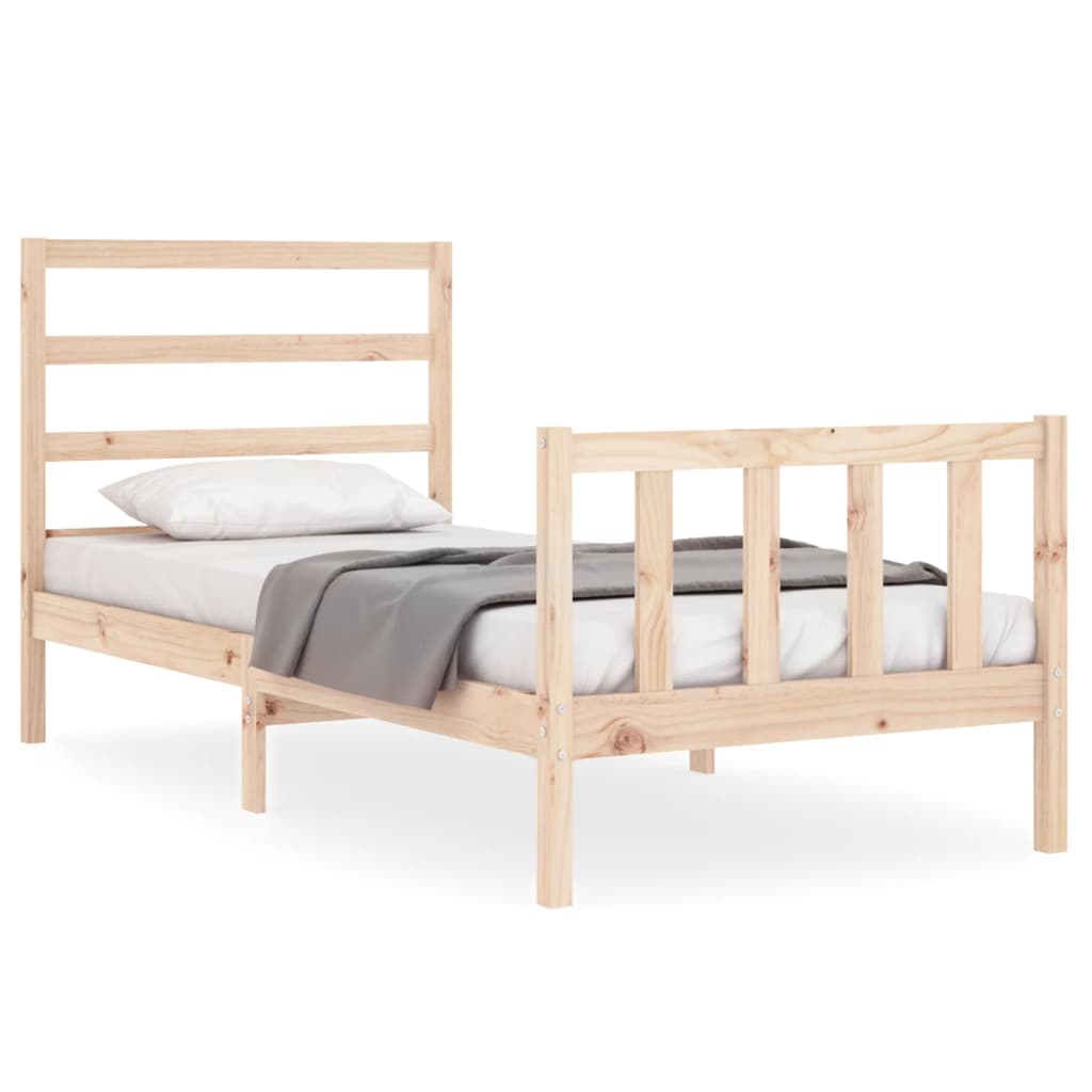 Estructura de cama sin colchón madera maciza de pino 90x190 cm vidaXL