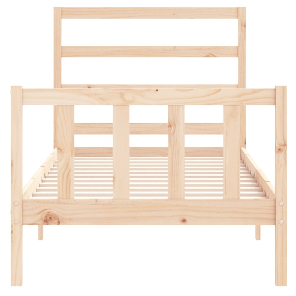 Estructura de cama sin colchón madera maciza de pino 90x190 cm vidaXL