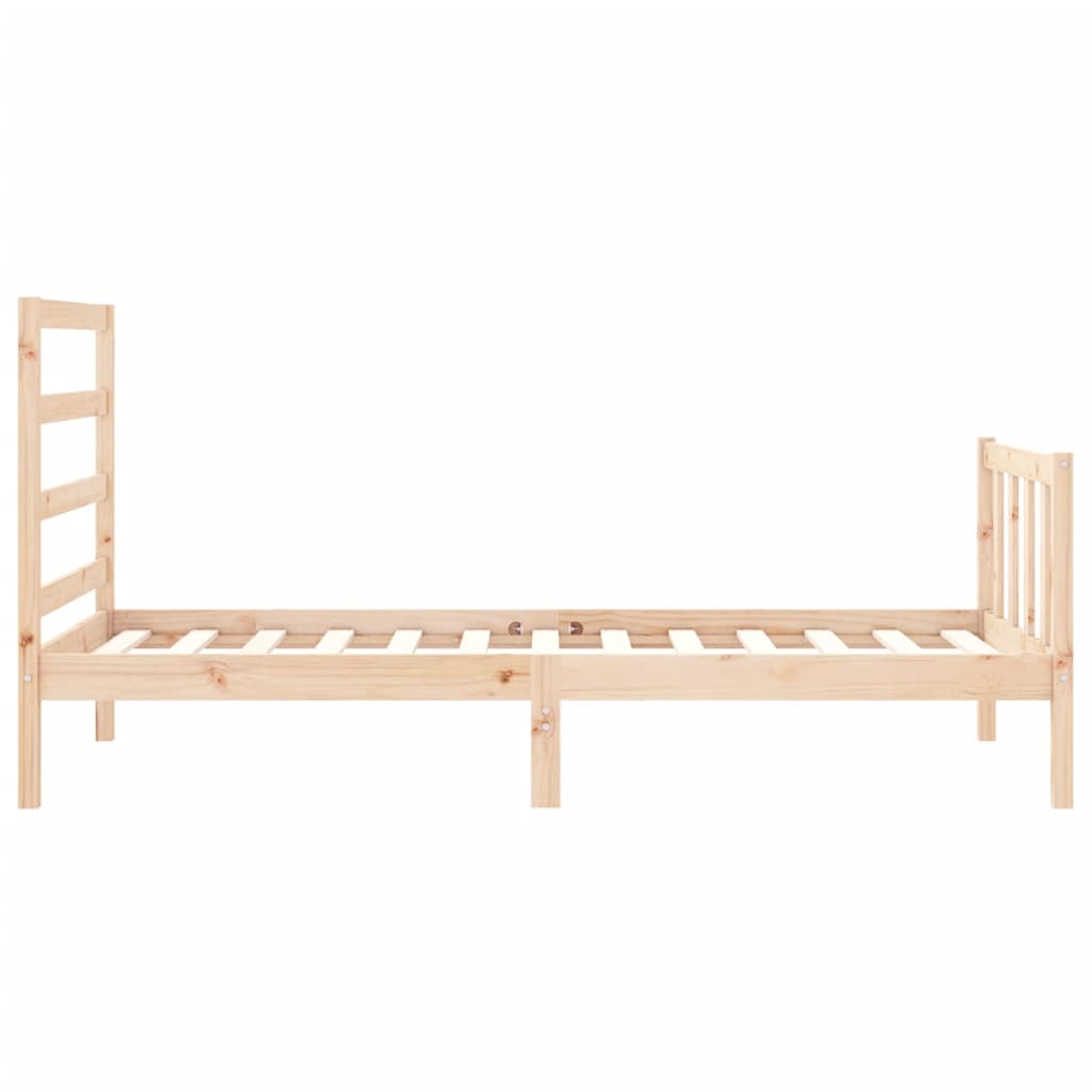 Estructura de cama sin colchón madera maciza de pino 90x190 cm vidaXL