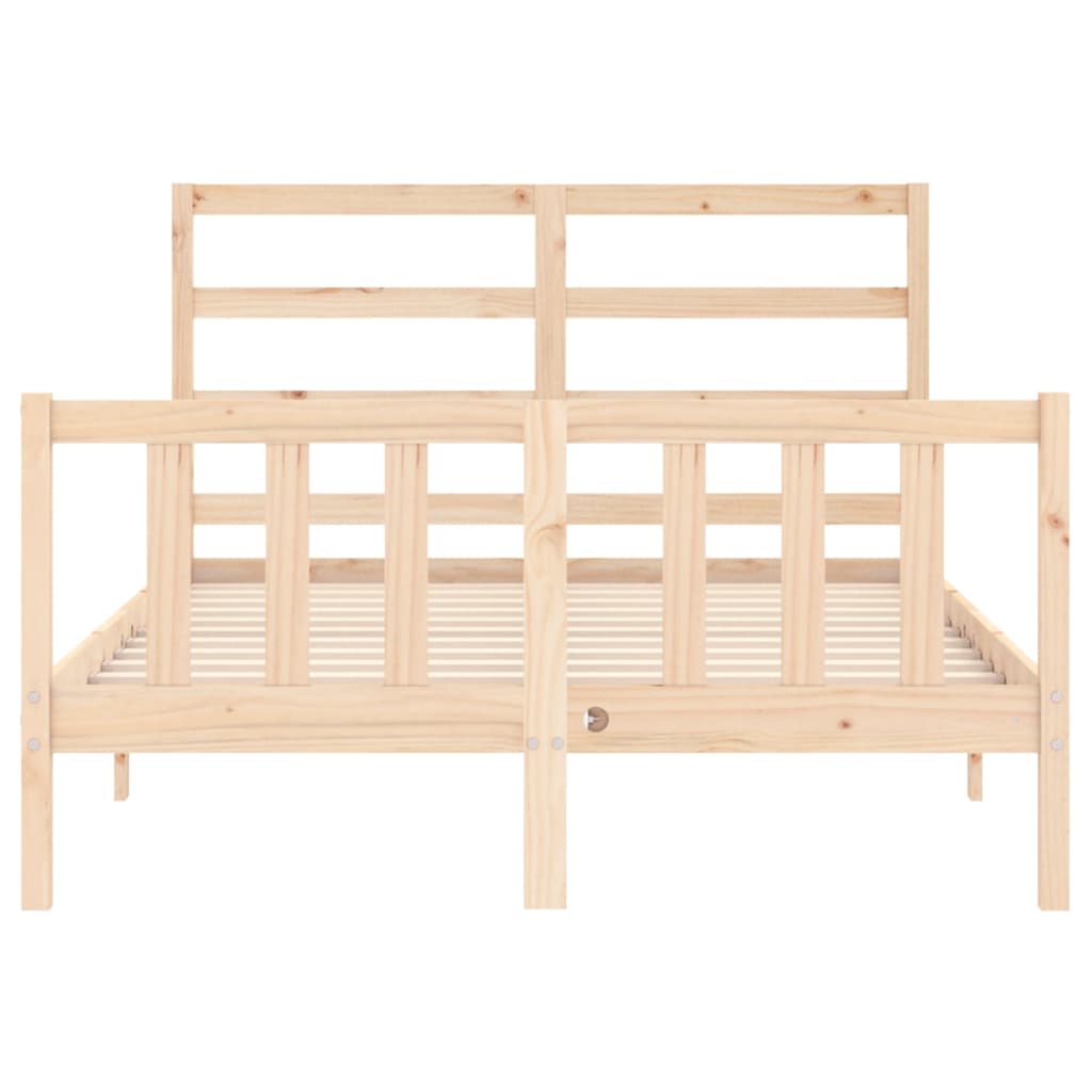 Estructura de cama sin colchón madera maciza de pino 140x190 cm vidaXL