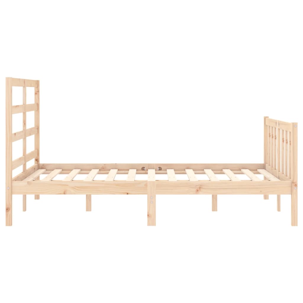 Estructura de cama sin colchón madera maciza de pino 140x190 cm vidaXL