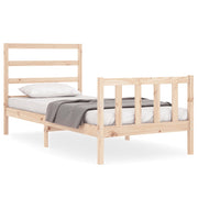 Vetonek Estructura de cama sin colchón madera maciza de pino 90x200 cm