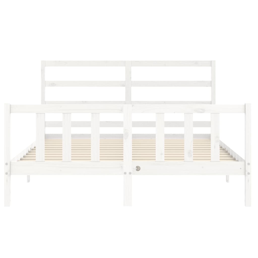 Estructura de cama sin colchón madera maciza de pino 160x200 cm vidaXL