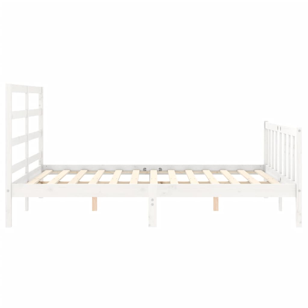 Estructura de cama sin colchón madera maciza de pino 160x200 cm vidaXL