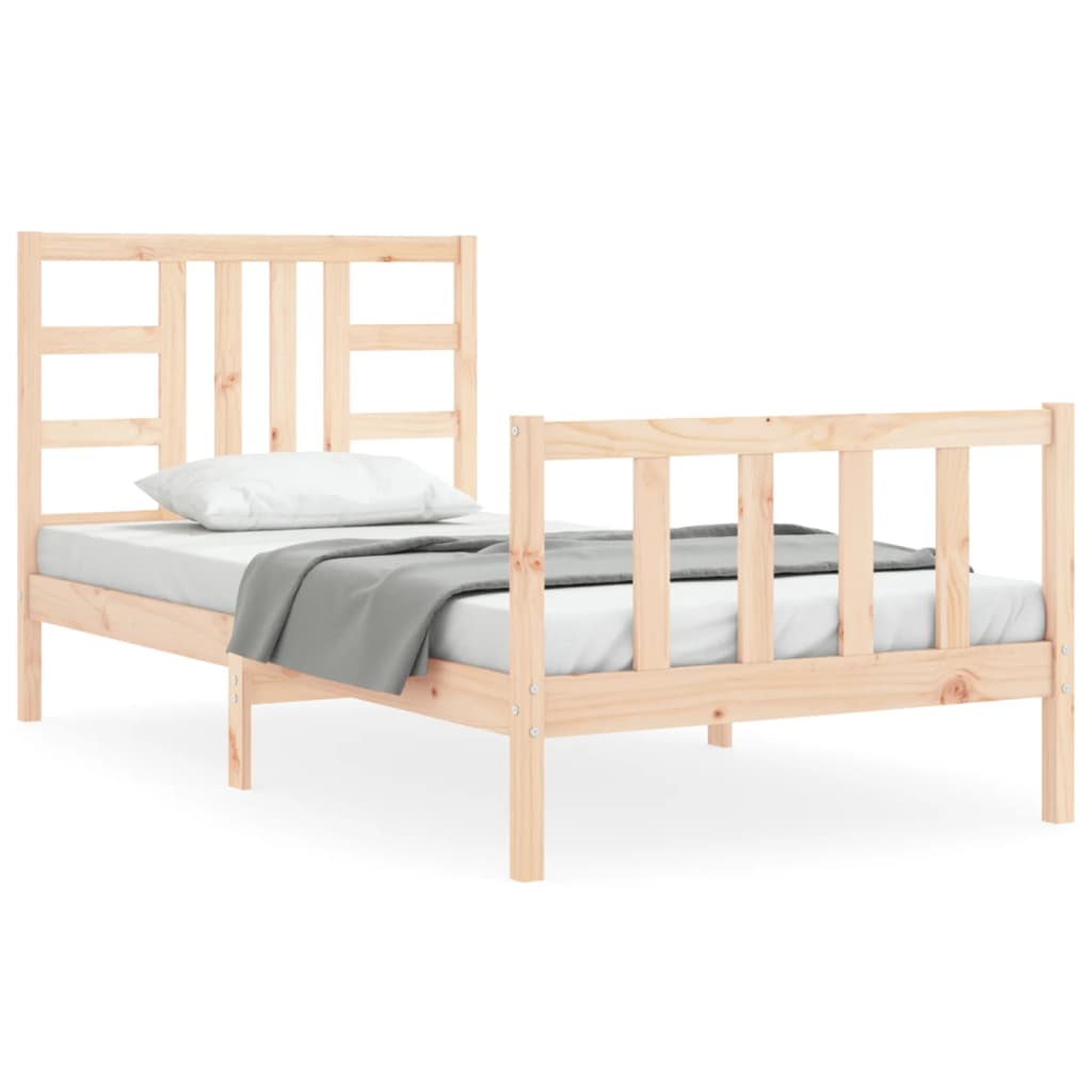 Estructura de cama sin colchón madera maciza de pino 90x190 cm vidaXL