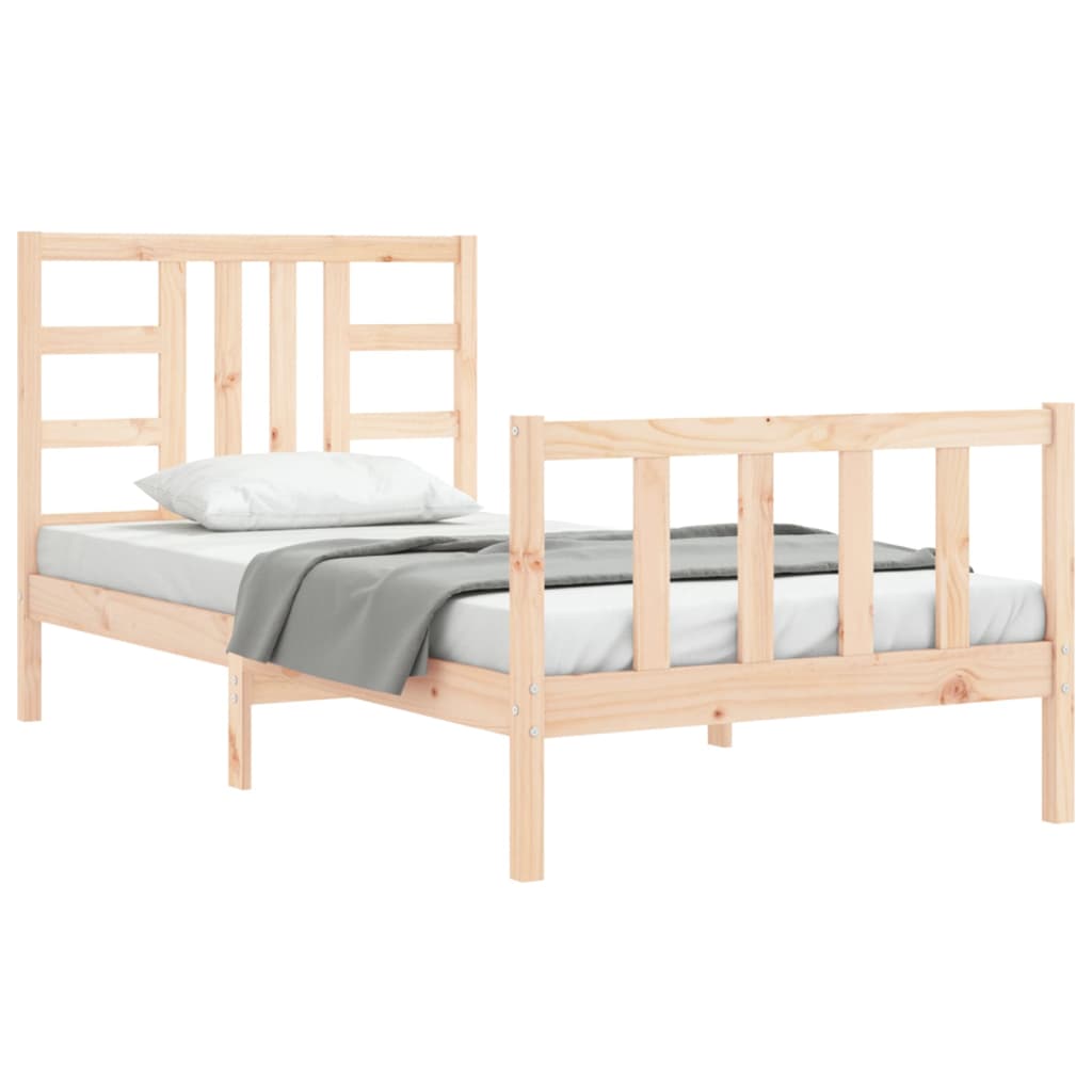 Estructura de cama sin colchón madera maciza de pino 90x190 cm vidaXL