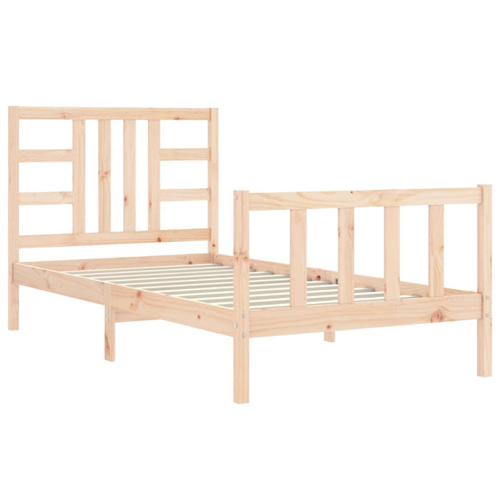 Estructura de cama sin colchón madera maciza de pino 90x190 cm vidaXL