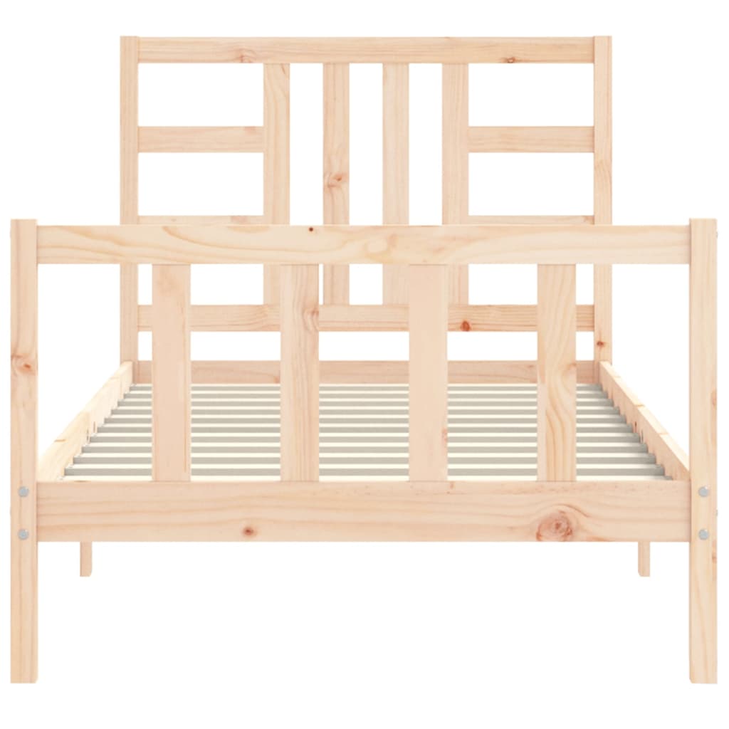 Estructura de cama sin colchón madera maciza de pino 90x190 cm vidaXL