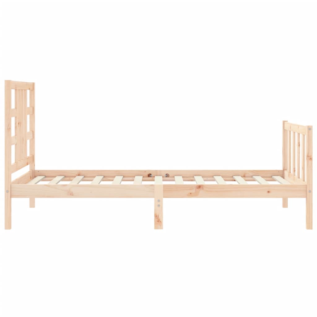 Estructura de cama sin colchón madera maciza de pino 90x190 cm vidaXL