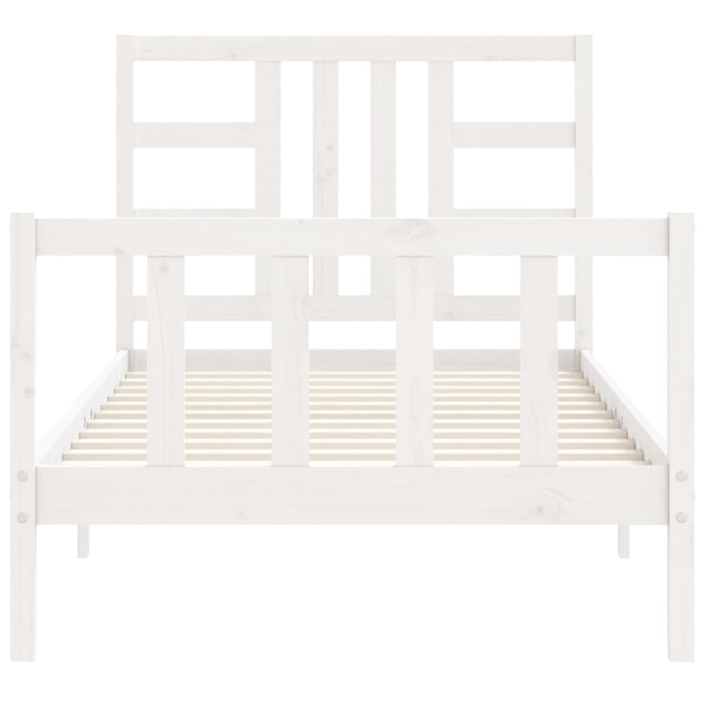 Estructura de cama sin colchón madera de pino blanca 90x200 cm vidaXL