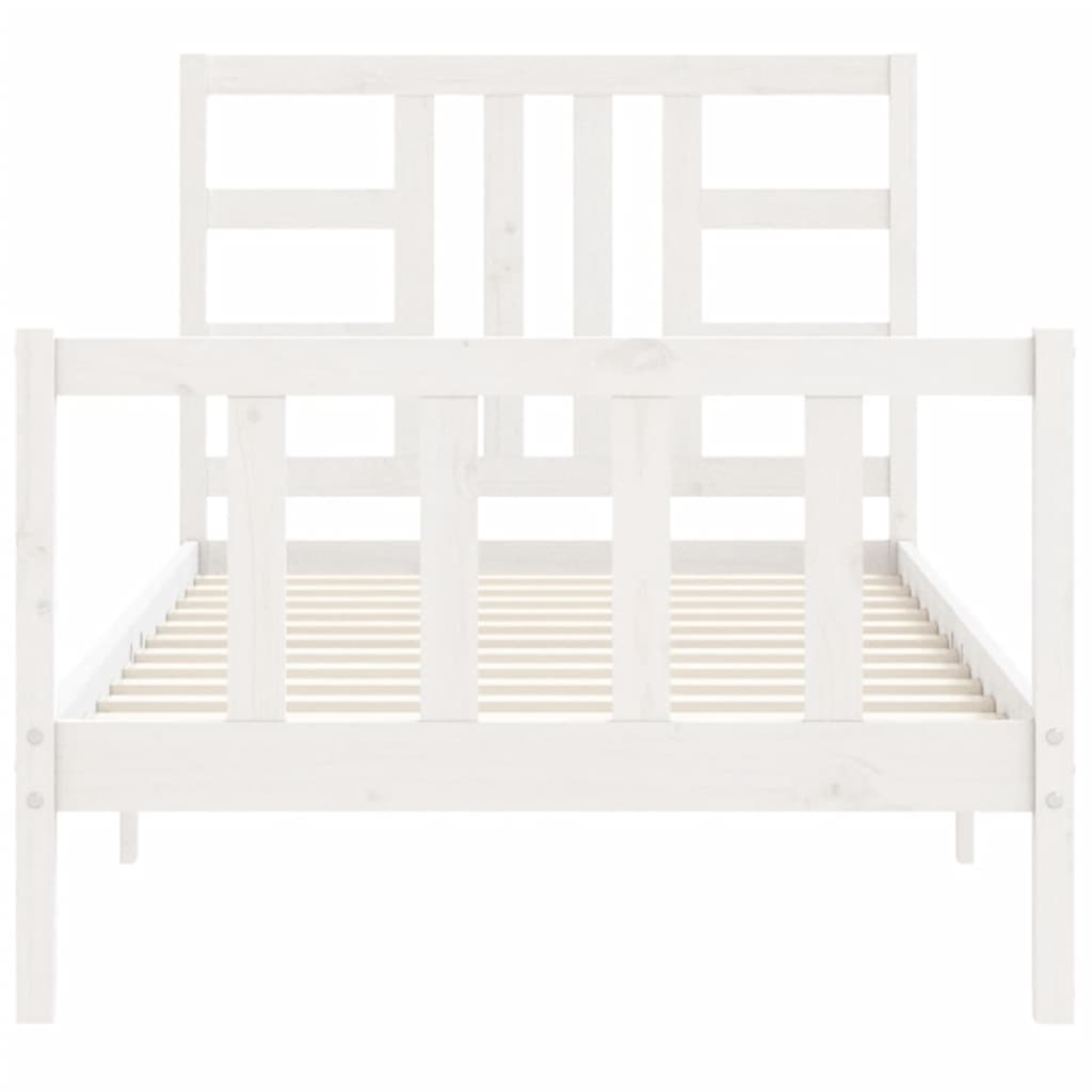 Estructura cama sin colchón madera maciza pino blanca 100x200cm vidaXL