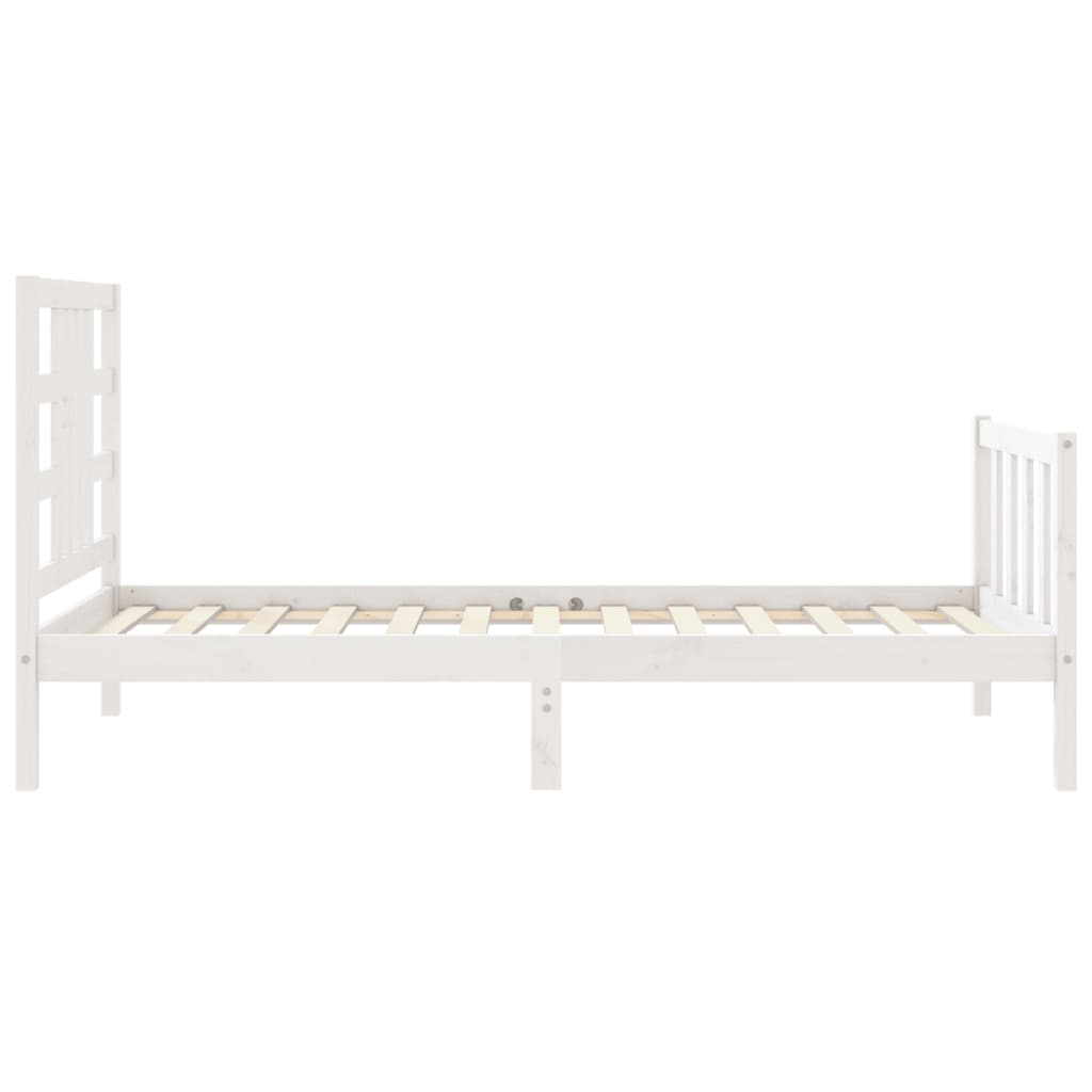 Estructura cama sin colchón madera maciza pino blanca 100x200cm vidaXL