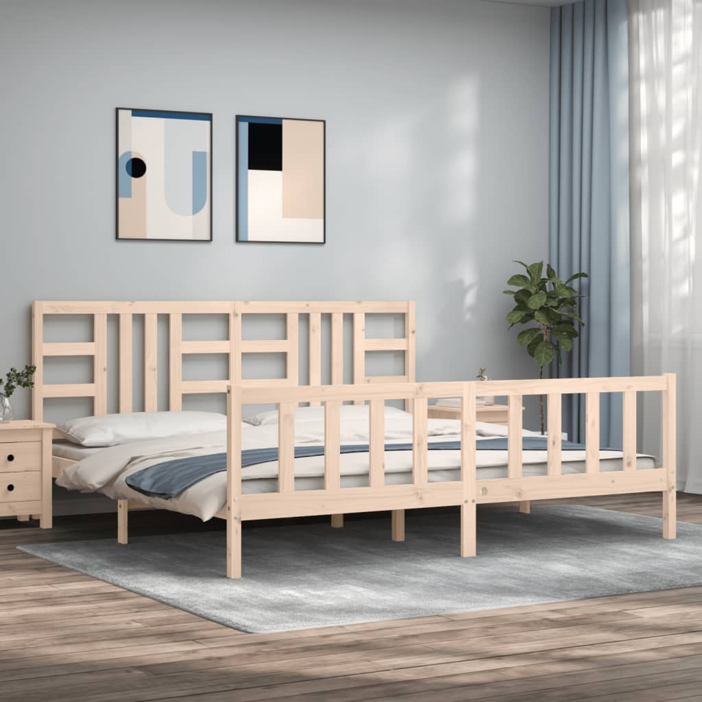 Vetonek Estructura de cama sin colchón madera maciza de pino 200x200 cm