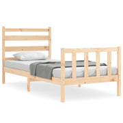 Vetonek Estructura de cama sin colchón madera maciza de pino 90x200 cm