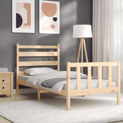 Estructura de cama sin colchón madera maciza de pino 90x200 cm v1915 - Vetonek