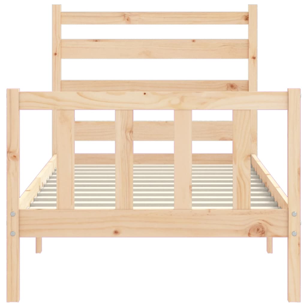 Estructura de cama sin colchón madera maciza de pino 90x200 cm v1915 - Vetonek