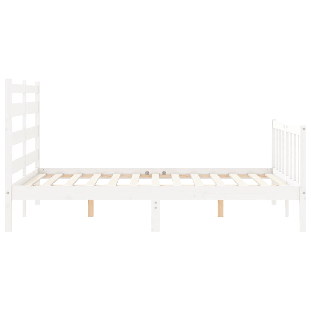 Estructura de cama sin colchón madera de pino blanca 120x200 cm vidaXL