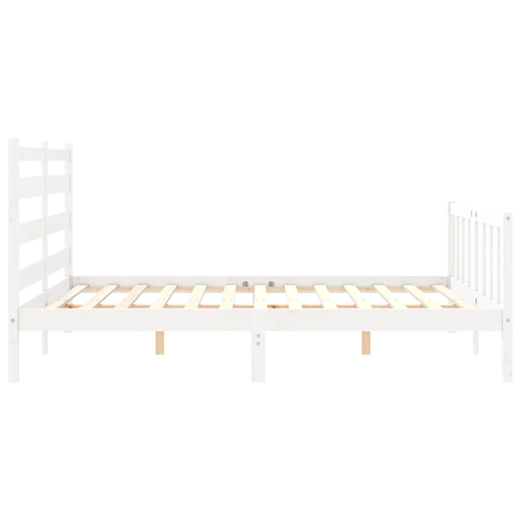 Estructura de cama sin colchón madera maciza de pino 160x200 cm vidaXL