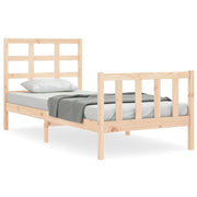Vetonek Estructura de cama sin colchón madera maciza de pino 90x200 cm