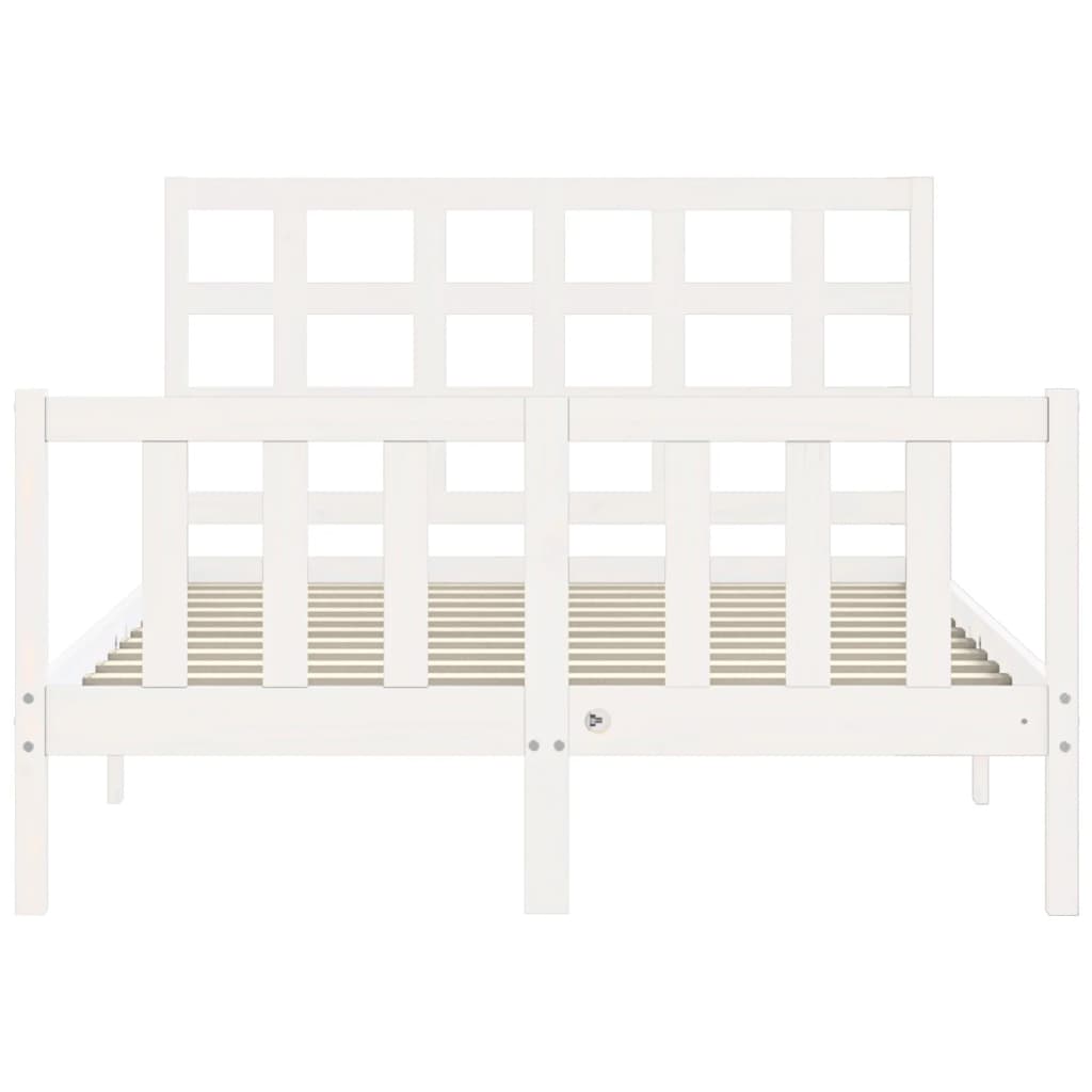 Estructura de cama sin colchón madera de pino blanca 140x200 cm vidaXL