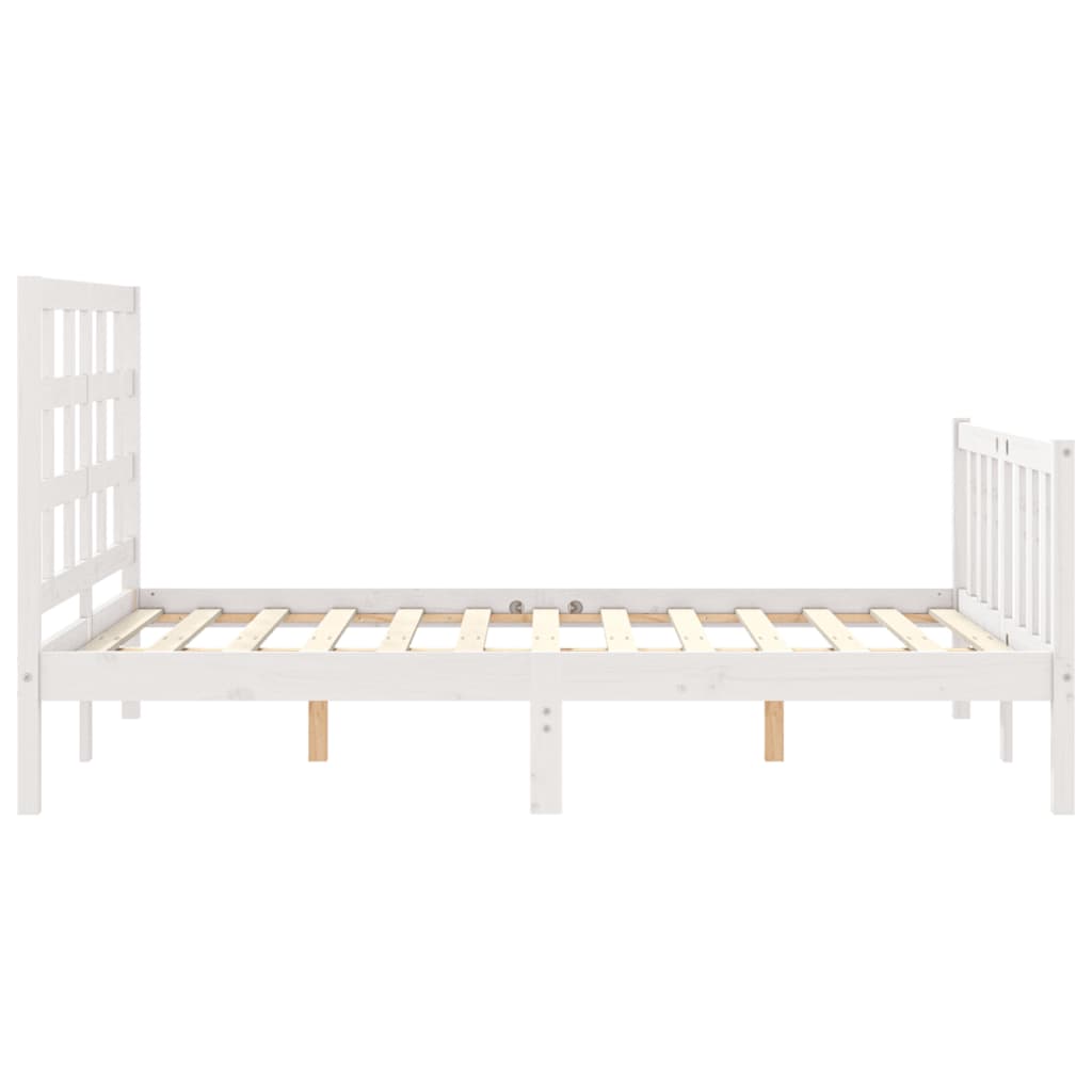 Estructura de cama sin colchón madera de pino blanca 140x200 cm vidaXL