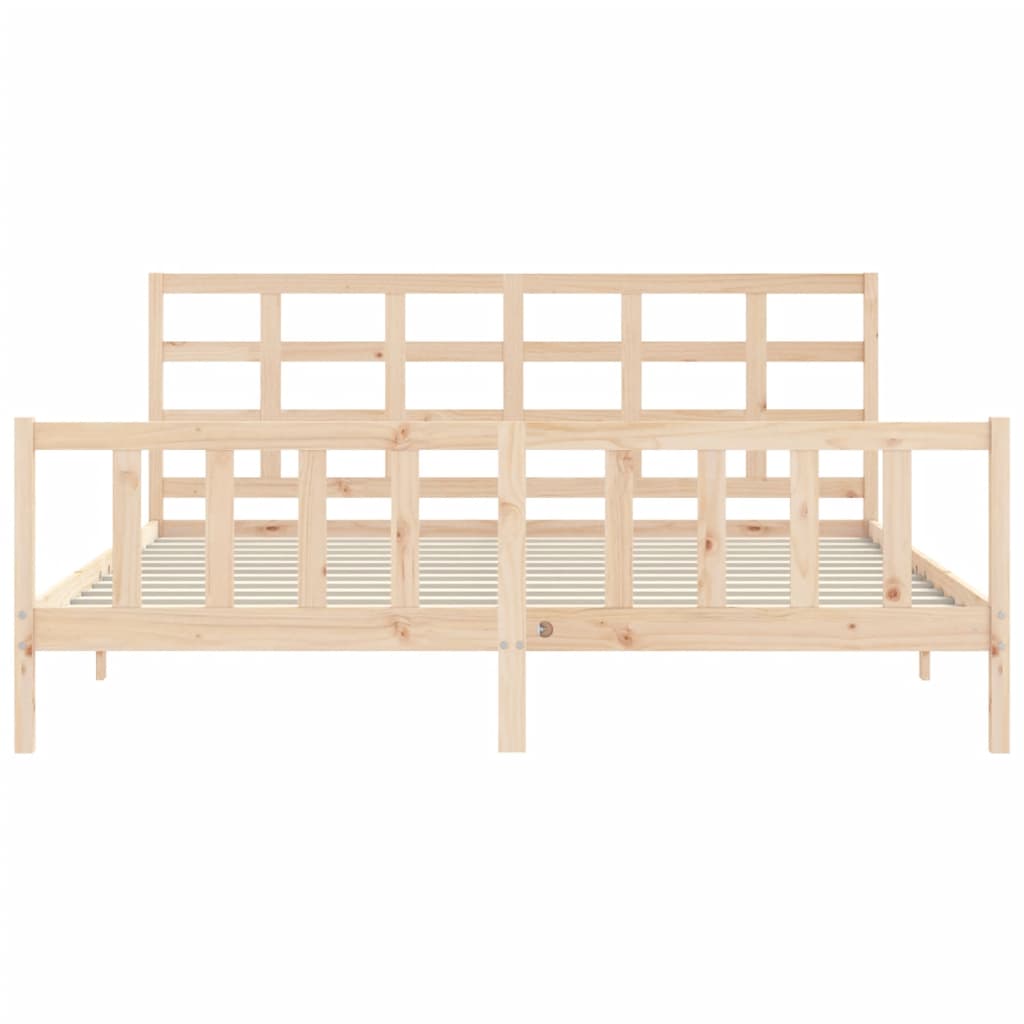 Estructura de cama sin colchón madera maciza de pino 200x200 cm vidaXL