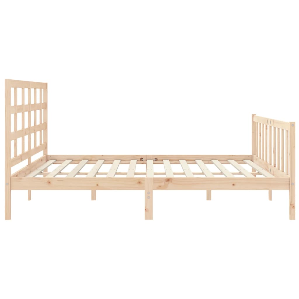 Estructura de cama sin colchón madera maciza de pino 200x200 cm vidaXL