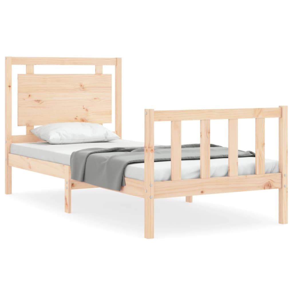 Estructura de cama sin colchón madera maciza de pino 100x200 cm vidaXL