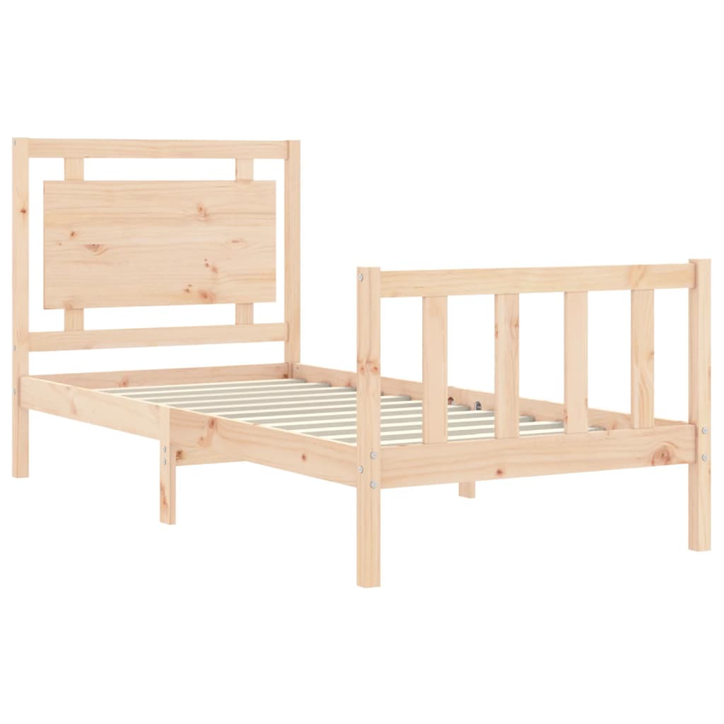 Estructura de cama sin colchón madera maciza de pino 100x200 cm vidaXL