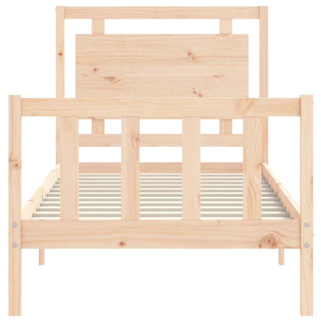 Estructura de cama sin colchón madera maciza de pino 100x200 cm - Vetonek