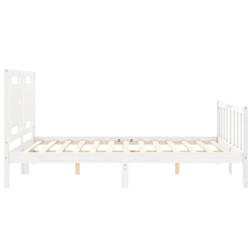 Estructura de cama sin colchón madera maciza de pino 160x200 cm vidaXL