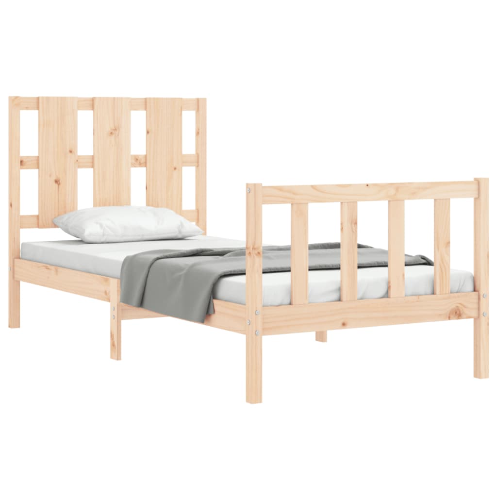 Estructura de cama sin colchón madera maciza de pino 90x190 cm vidaXL