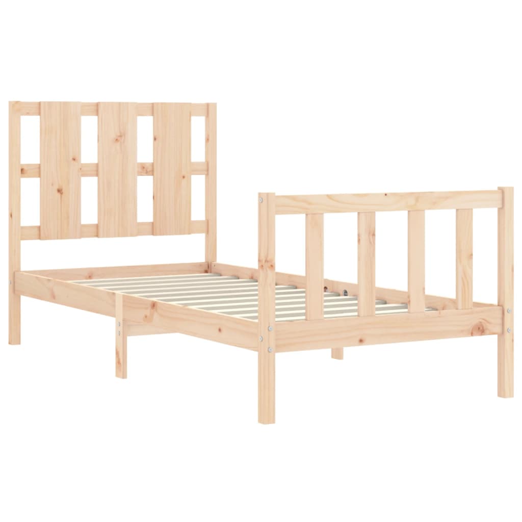 Estructura de cama sin colchón madera maciza de pino 90x190 cm vidaXL