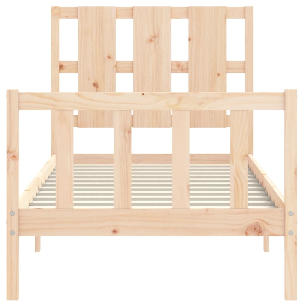 Estructura de cama sin colchón madera maciza de pino 90x190 cm vidaXL