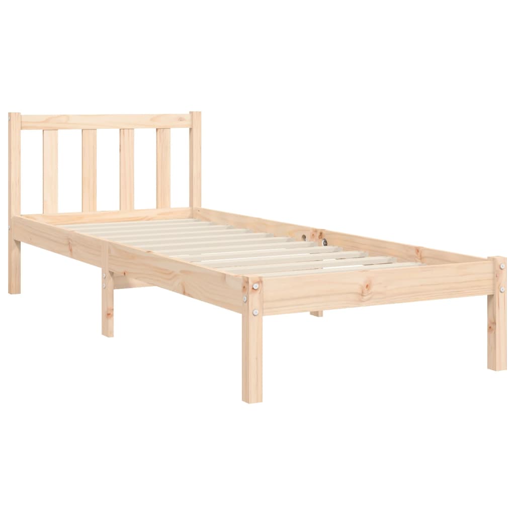 Estructura de cama sin colchón madera maciza de pino 90x190 cm vidaXL