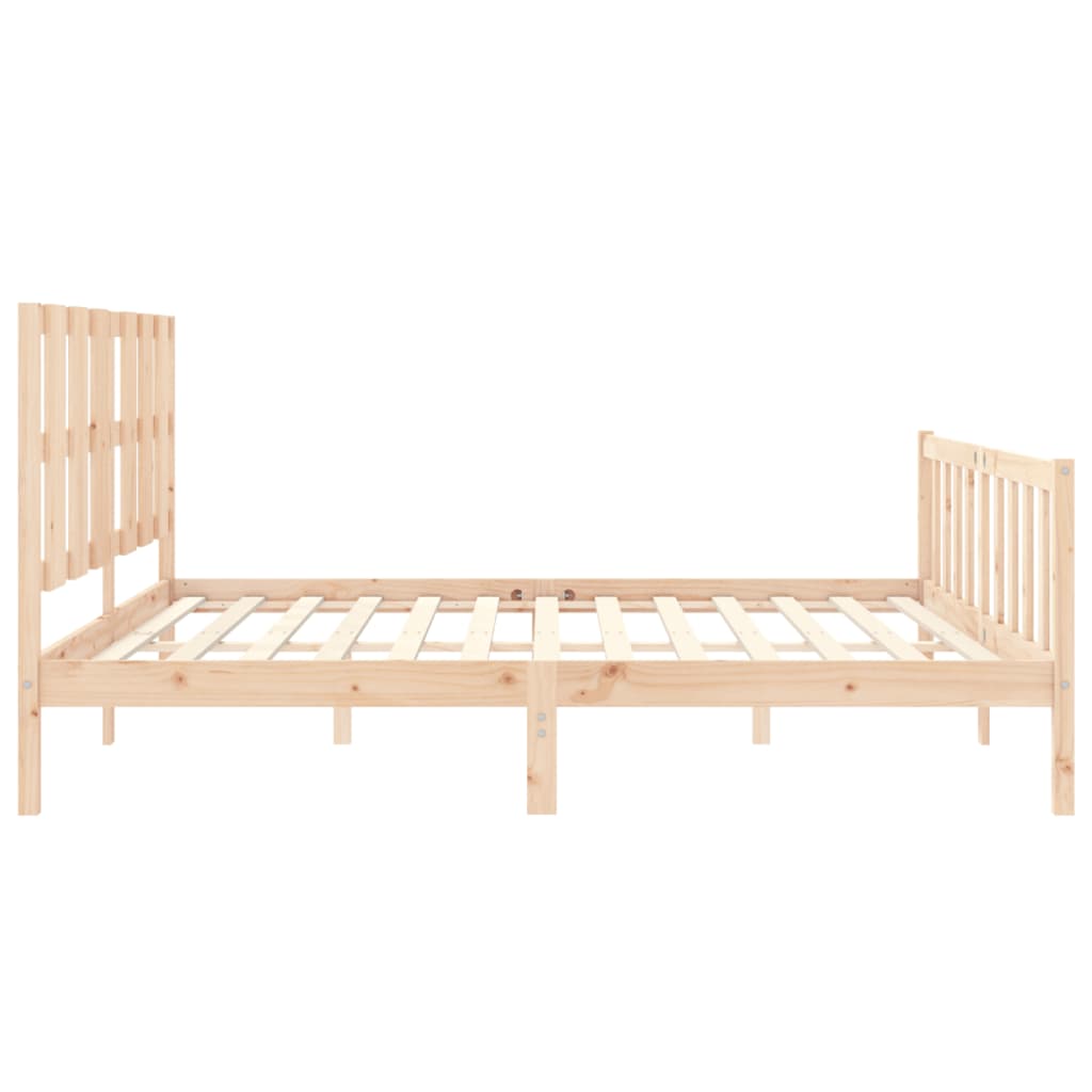 Estructura de cama con cabecero madera maciza 180x200 cm vidaXL