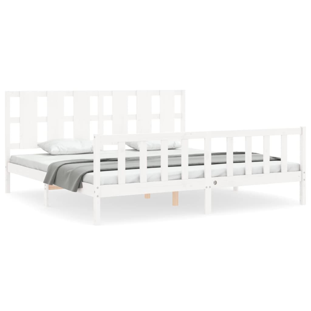 Estructura de cama sin colchón madera maciza blanca 200x200 cm vidaXL