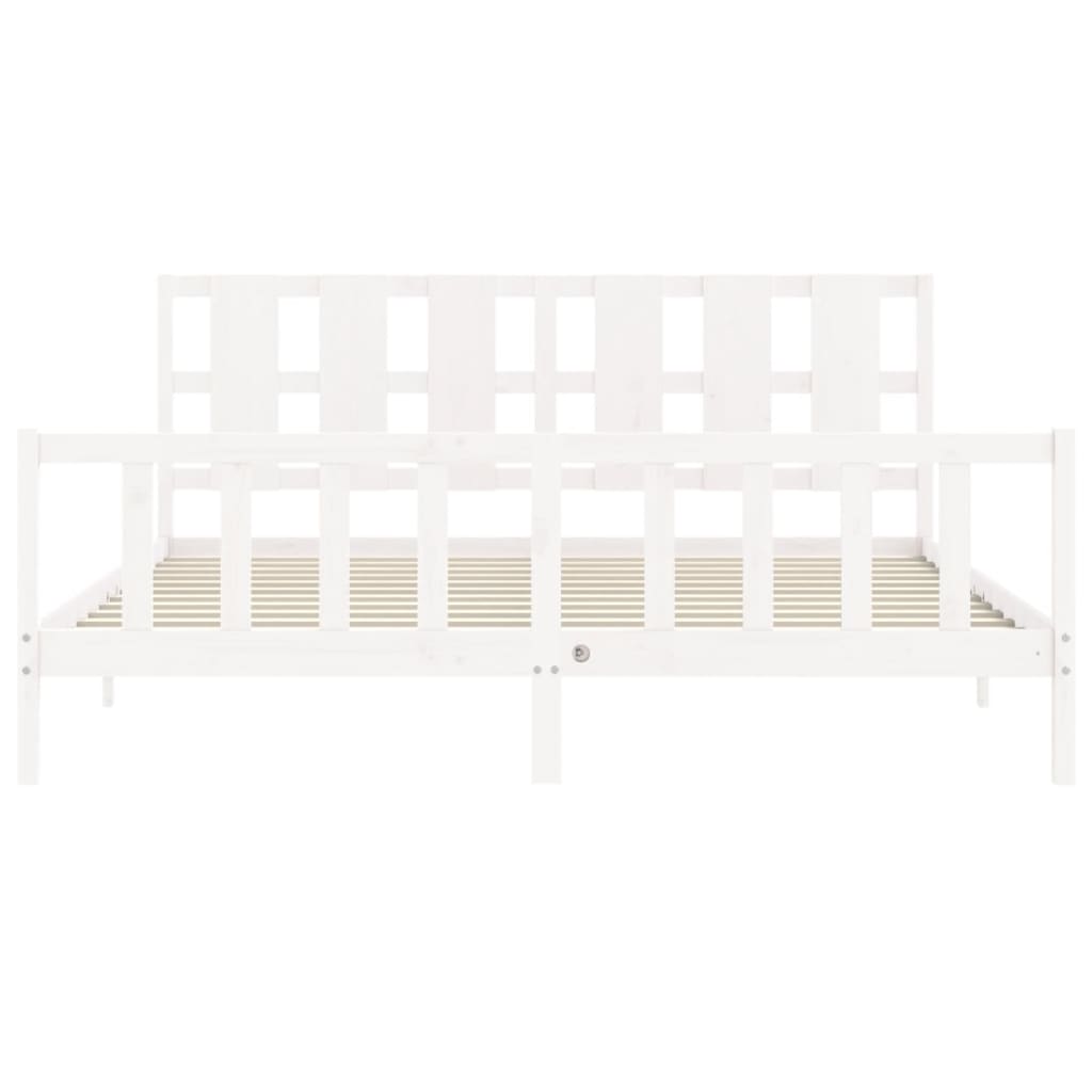 Estructura de cama sin colchón madera maciza blanca 200x200 cm vidaXL