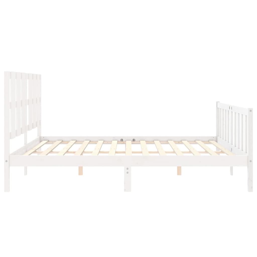 Estructura de cama sin colchón madera maciza blanca 200x200 cm vidaXL