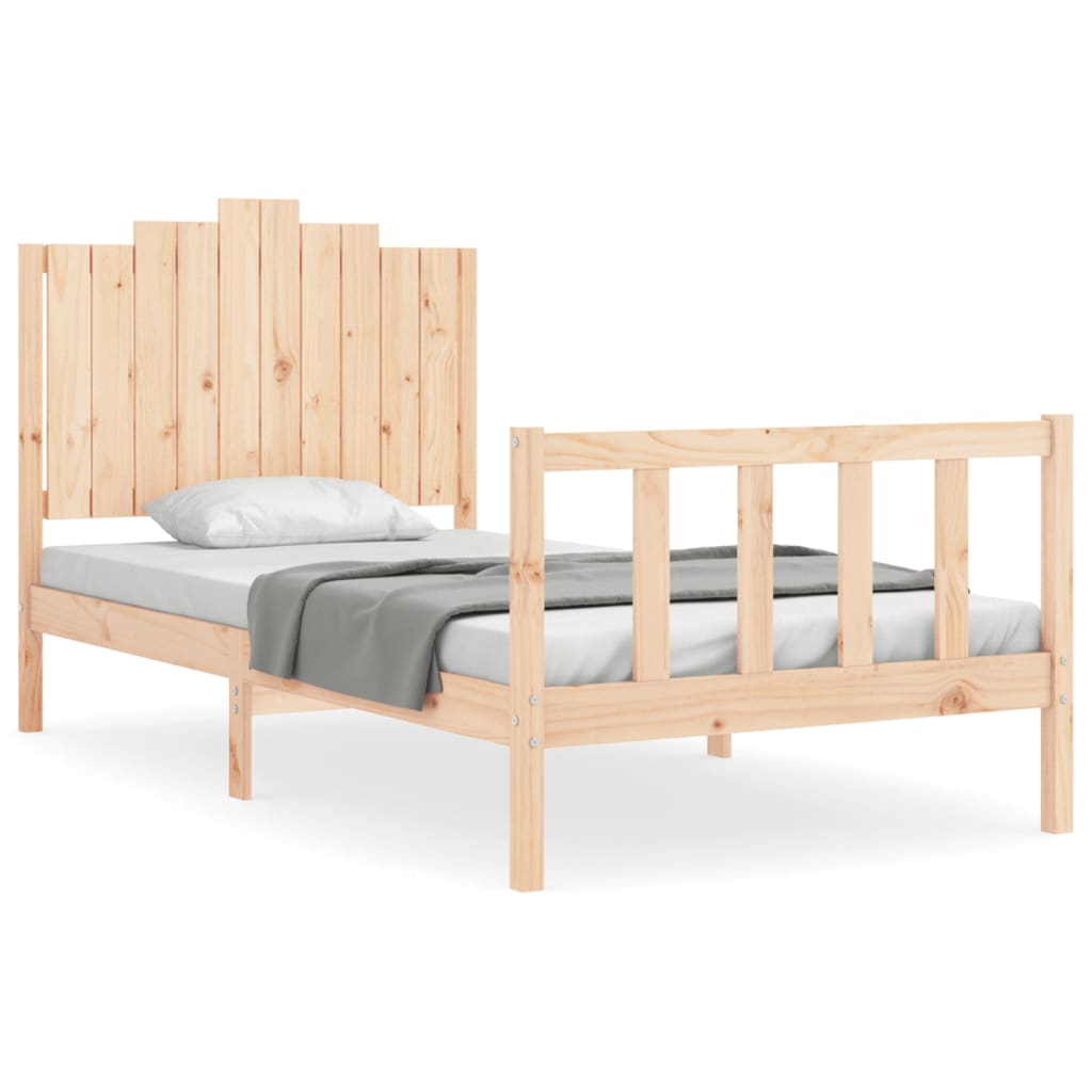 Estructura de cama sin colchón madera maciza de pino 100x200 cm vidaXL